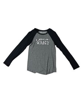 Vans grey & black long sleeve logo shirt